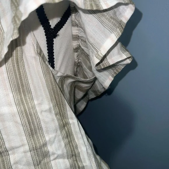 Becsel- Striped off the shoulder top - Picture 3 of 7